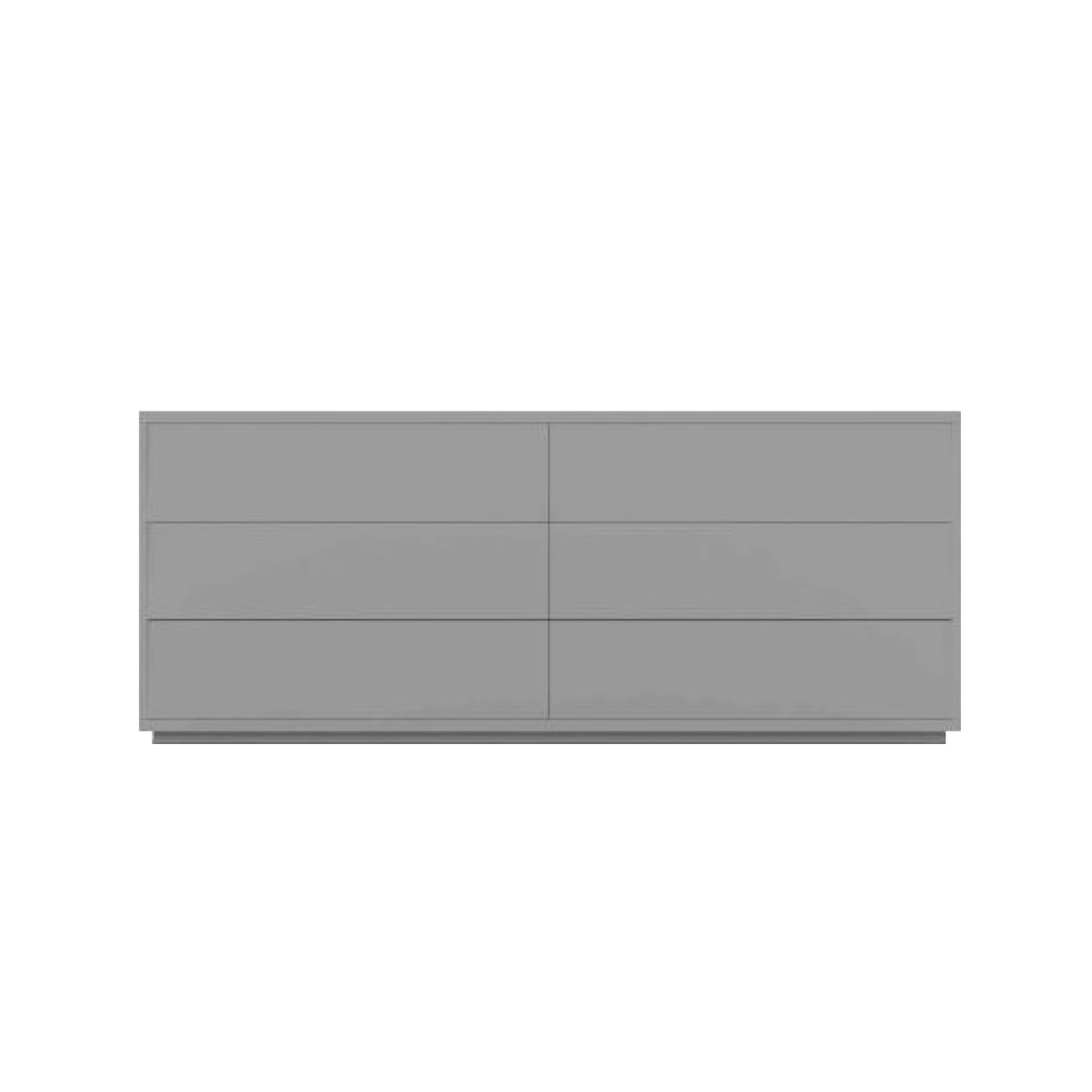 Pixel Double Drawer Unit 'Denim Grey' Lacquer 'Driftwood'