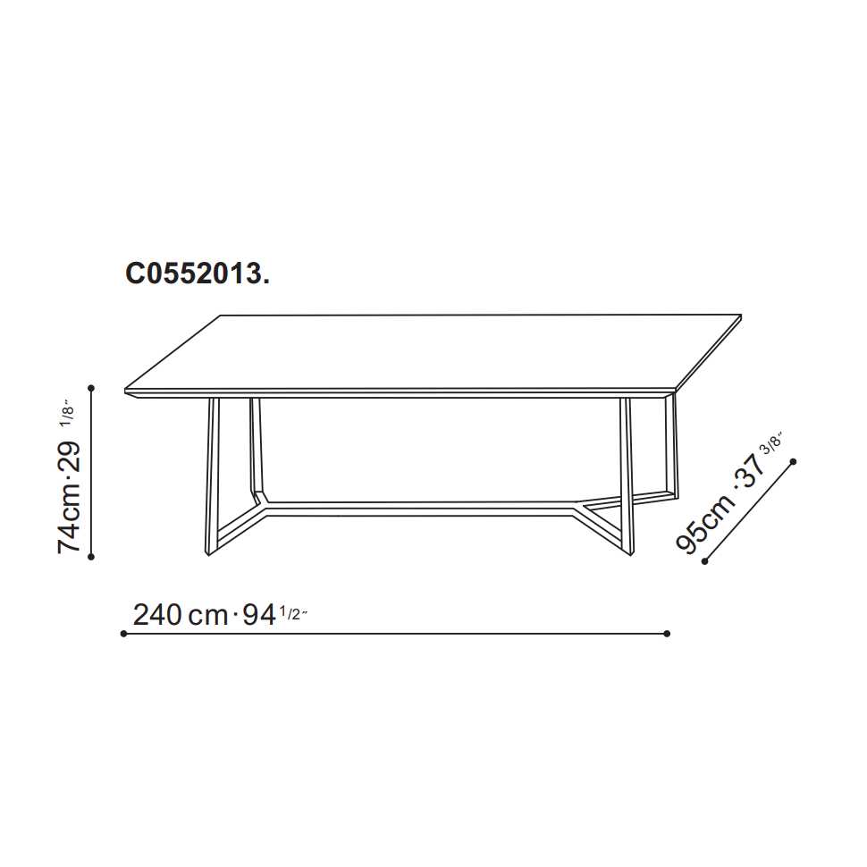 Vessel 240cm Dining Table