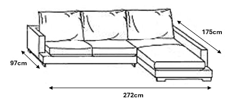 Lazy Time Plus 272cm x 175cm L-Shape Sofa (Right-Hand) Grey Leather