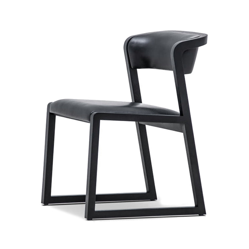 Ming Dining Chair in Black Leather