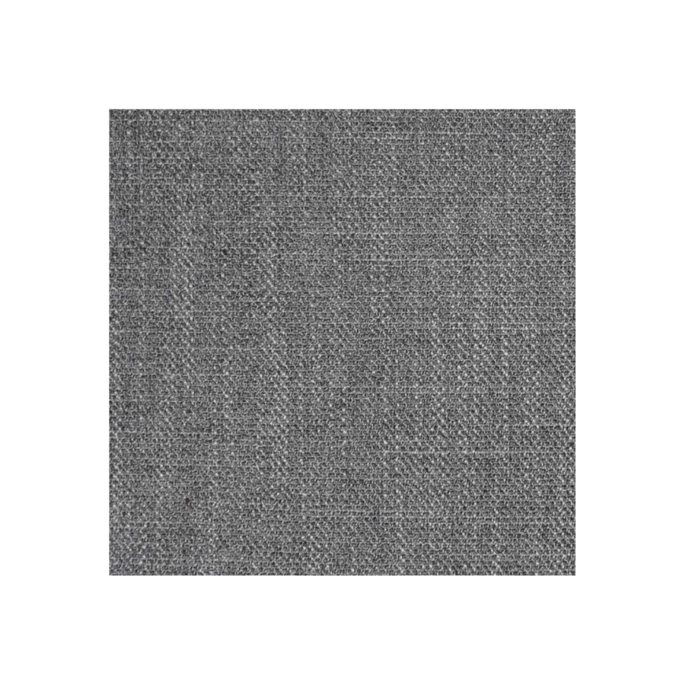 a square swatch of the Ash fabric, showing a tight weave in grey 