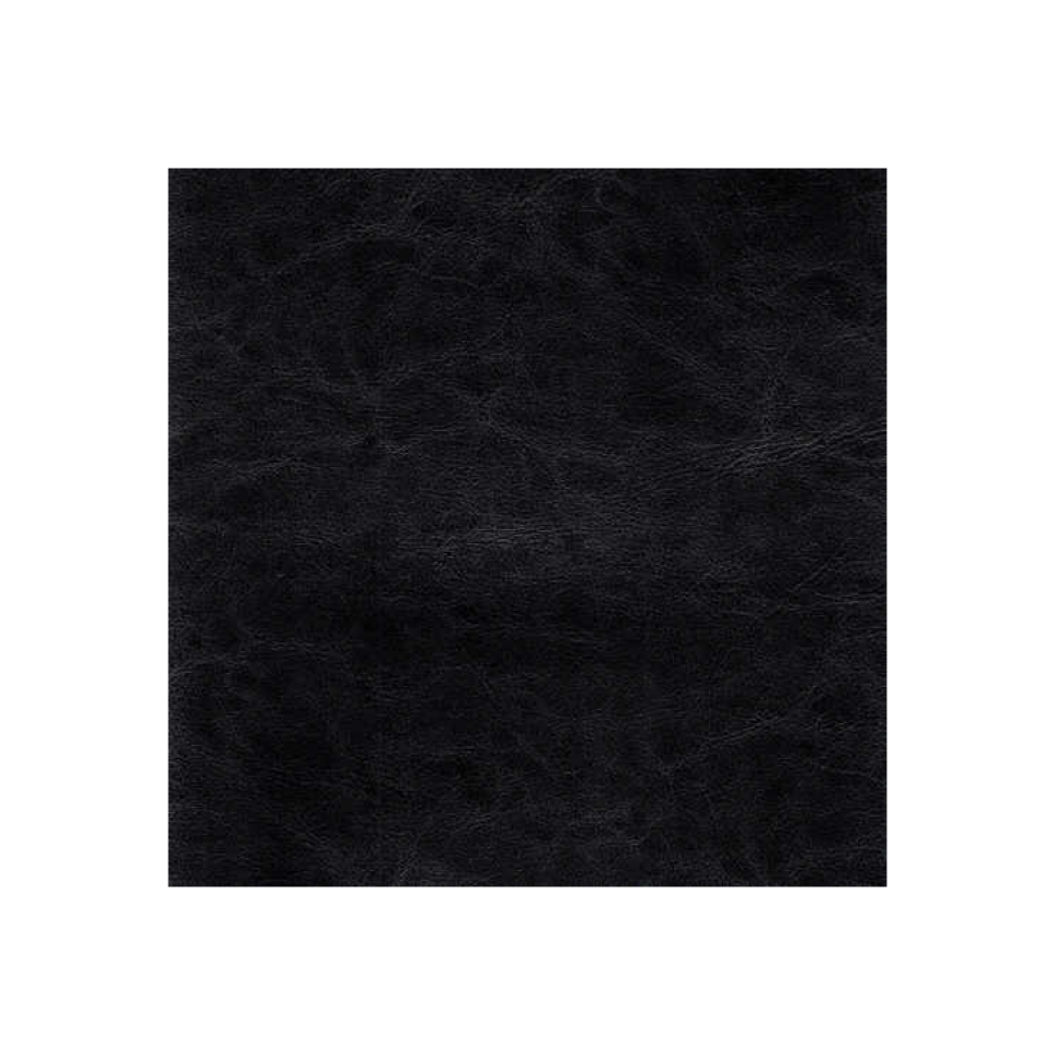 a square swatch of the 'Black Onyx' leather