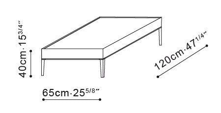 Flamingo Rectangle Coffee Table Brown Walnut