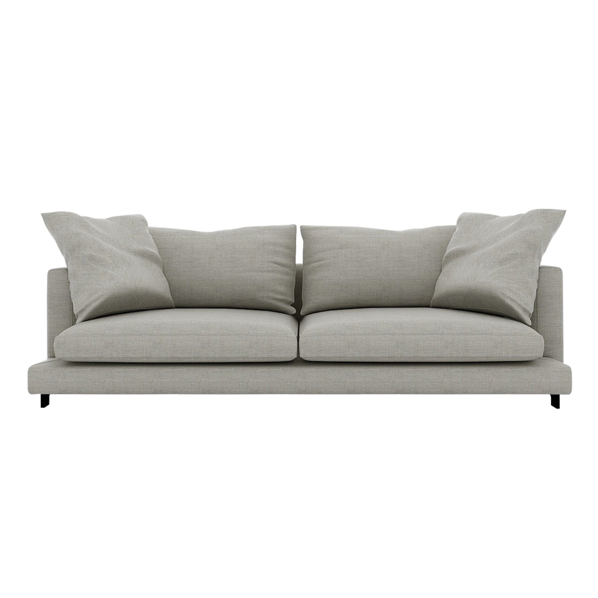 The Lazy Plus 230cm x 97cm Three Seat Modern Sofa in shale grey fabric