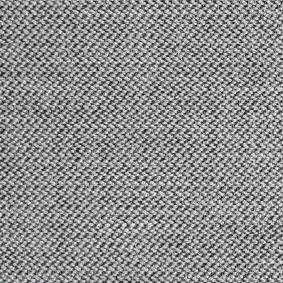 A square swatch of the Putty fabric, showing a tight weave in a light grey and black