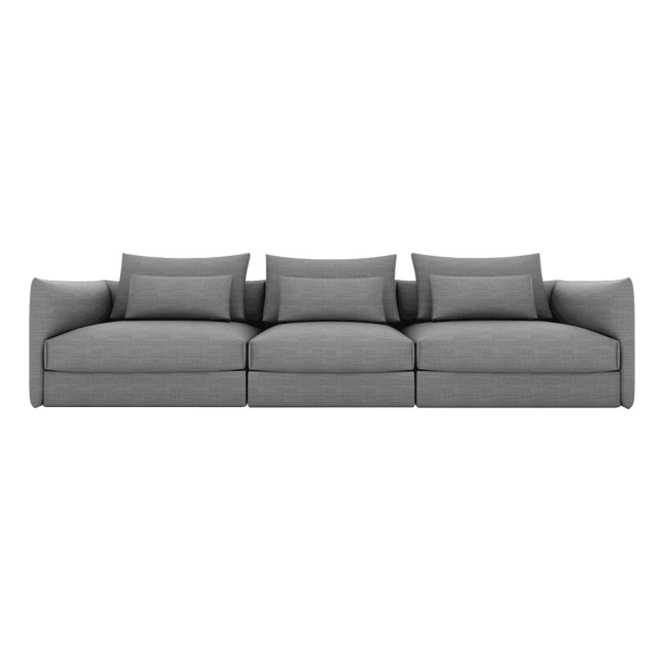 The Era Modular Straight Sofa in  'Granite' Fabric 