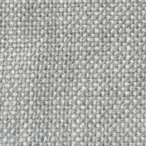 A square swatch of the 'Motar' fabric, showing a tight weave in a cream and light grey fabric
