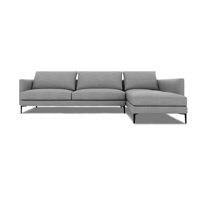 Notting 280cm x 188cm Corner Sofa in  'Mortar' fabric