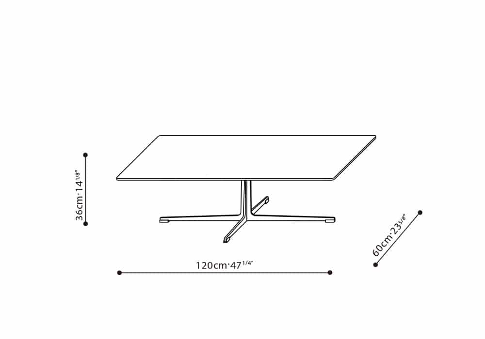 Vary Rectangle Carrara Marble Coffee Table