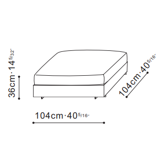 Clouds Small Ottoman