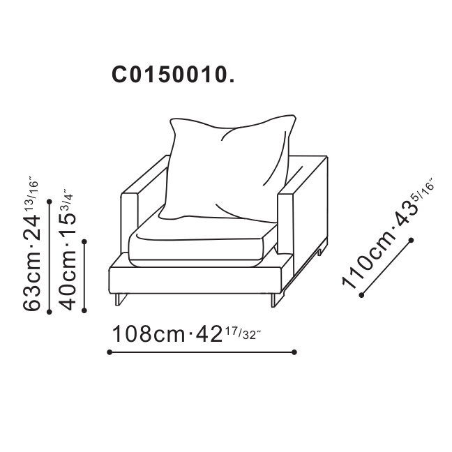 Lazytime Plus Armchair dimensions