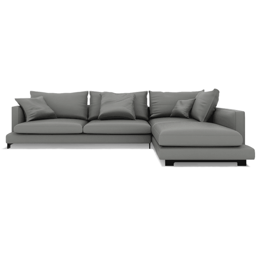 Lazy Time Plus 272cm x 175cm L-Shape Sofa (Right-Hand) Grey Leather