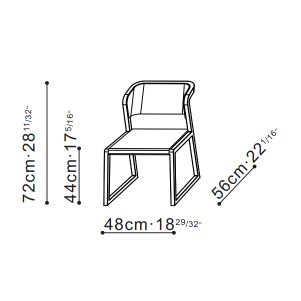 Ming Dining Chair in Black Leather