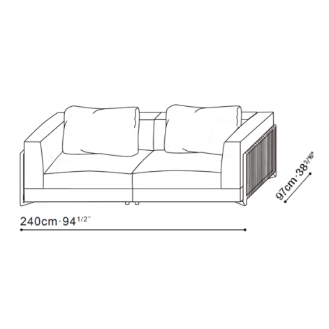 Nature Small Straight Sofa