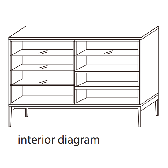 Pixel Sideboard with Drop-Leaf Door