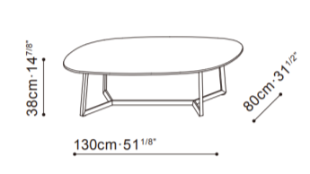 Teri Coffee Table With White Ceramic Top