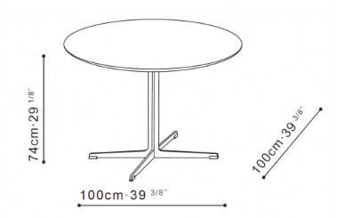 Vary 100cm Round Marble Dining Table